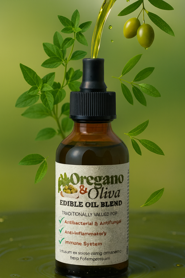 Aceite Comestible de Oregano Griego & Oliva · 2 oz