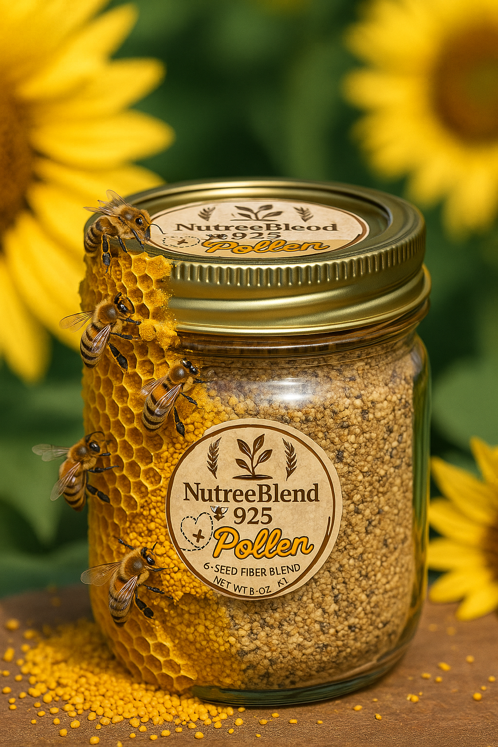 Mezcla de Semillas NutreeBlend 925 + Pollen Premium – 8 oz